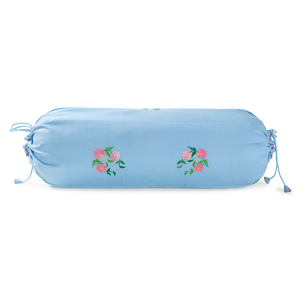 Hand Embroidered Bolster Cover - 30x10 SINGLE PC