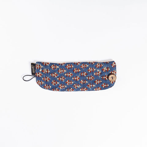 Ajrakh Mug Warmer, Set of 2, Indigo, 8x3 Inches - Eyaas