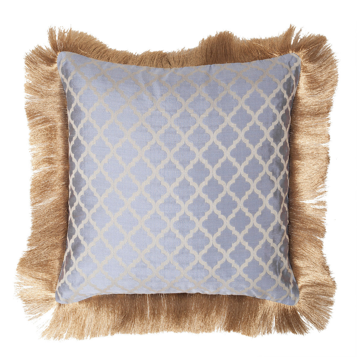 Grey Silk Jacquard Cushion Cover Smoke Screen 12x12 Set of 2