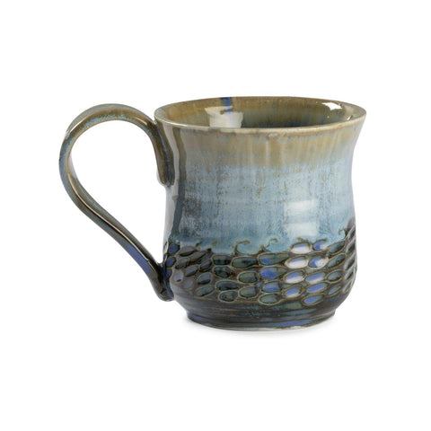Stoneware Ceramic Mug, 200 ml, Blue & Brown - Eyaas