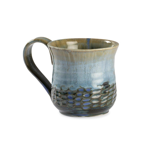 Stoneware Ceramic Mug, 200 ml, Blue & Brown - Eyaas