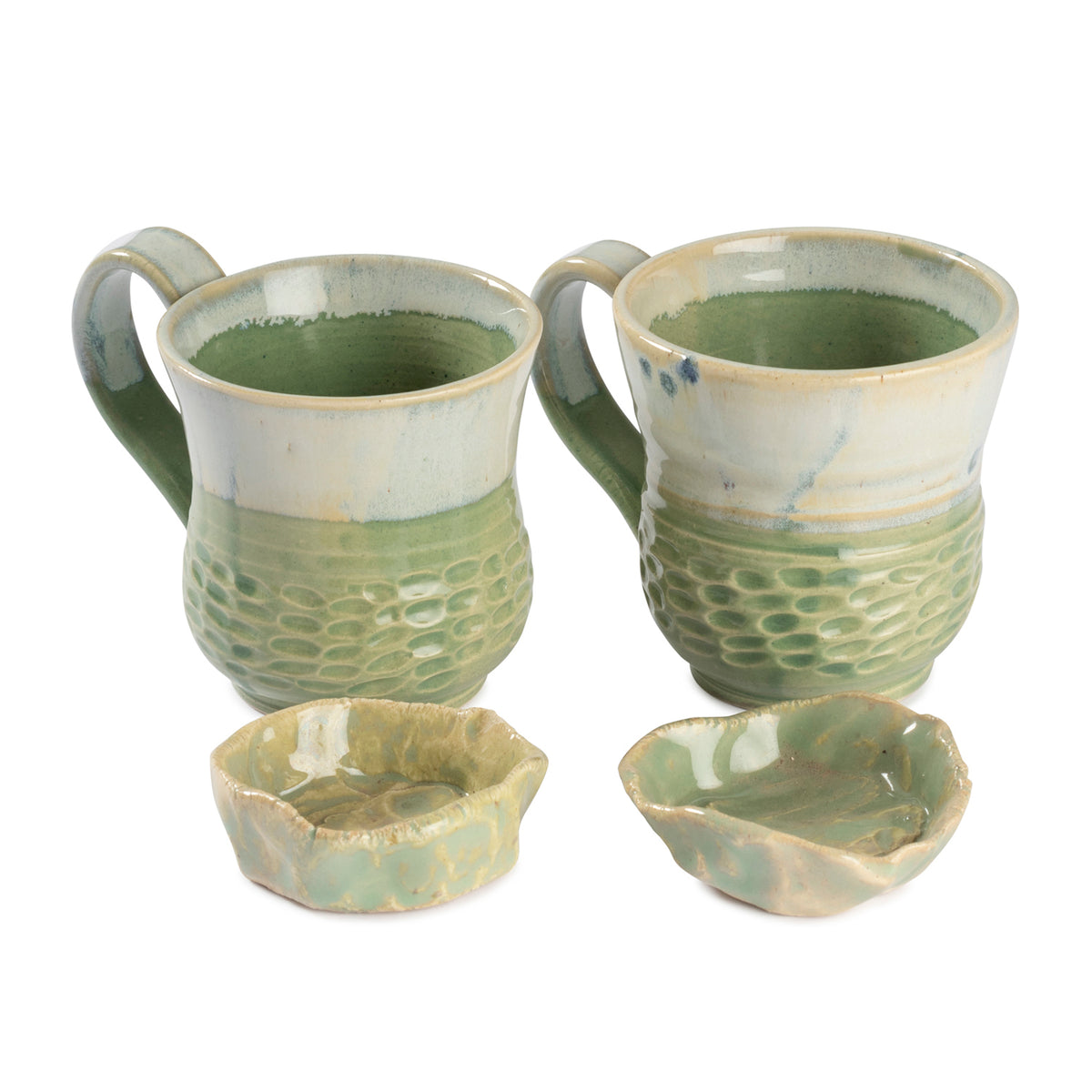 Stoneware Ceramic Mugs - Set of 2 - 3x3