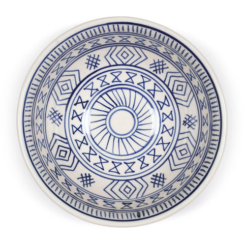 Zigzag Ceramic V-Shaped Bowl (7.5x3.5 Inch) - Eyaas