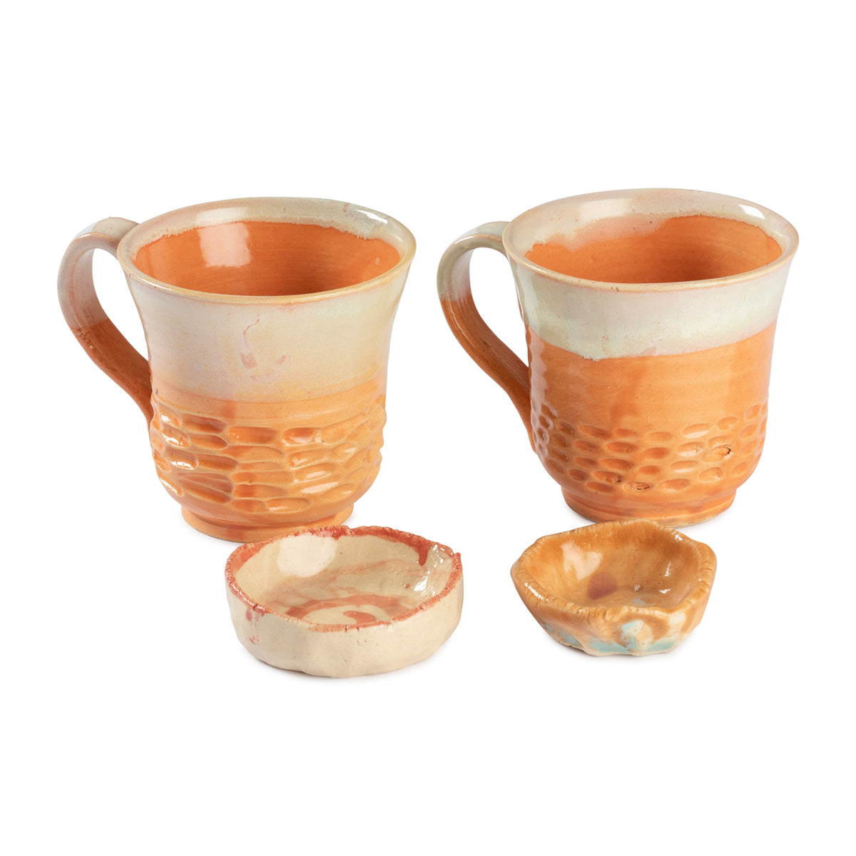 Stoneware Ceramic Mugs - Set of 2 - 3x3