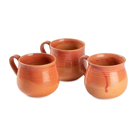 Stoneware Ceramic Mug, 200 ml, Sunset, Orange - Eyaas
