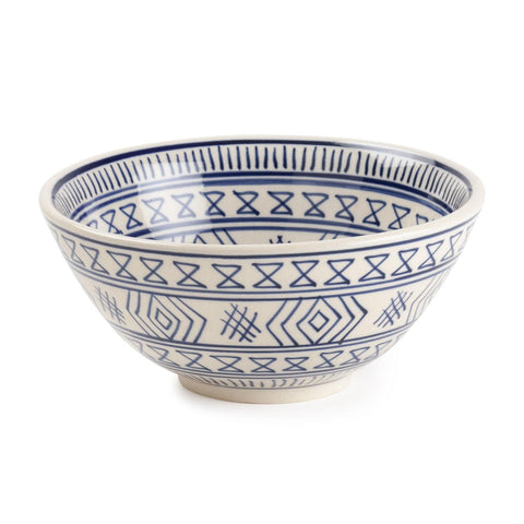 Zigzag Ceramic V-Shaped Bowl (7.5x3.5 Inch) - Eyaas