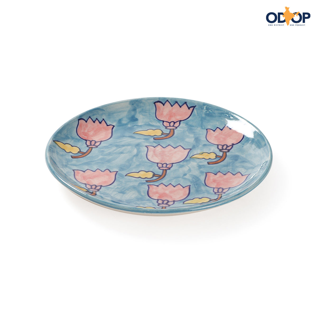 Handpainted Ceramic Plate 8"