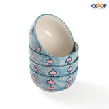 Handpainted Ceramic Portion of Bowls - Set of 4
