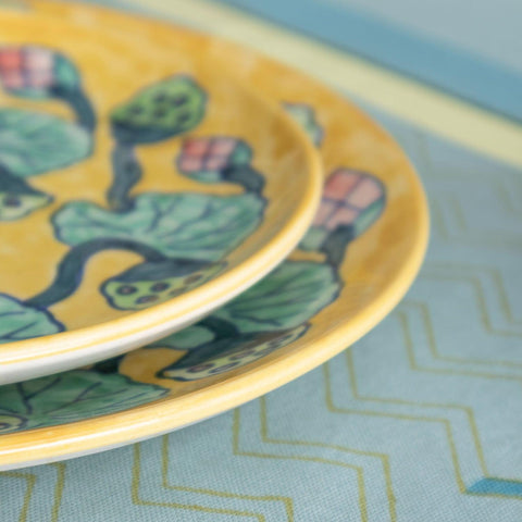 Water Lily Classic Ceramic Dinner Set of 12 pcs - Eyaas
