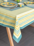 Hand Block Printed Cotton Table Cloth - 58x90