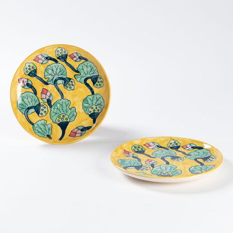 Waterlily Ceramic Breakfast Plate - Set of 2 - Eyaas