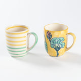 Handpainted Ceramic Coffee Mug - Set of 2