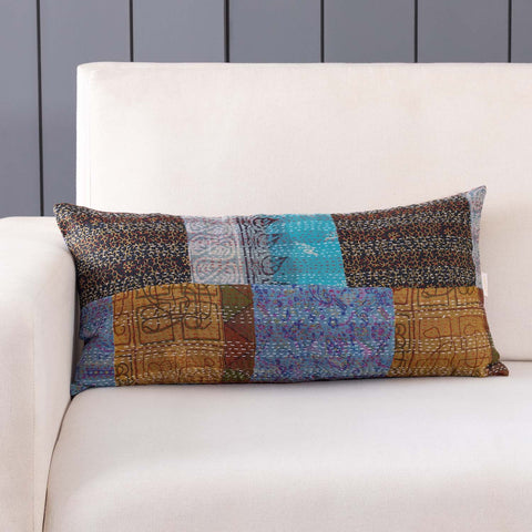 PatchWork Kantha Cushion Cover - 11X22