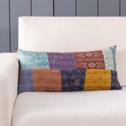 PatchWork Kantha Cushion Cover - 11X22