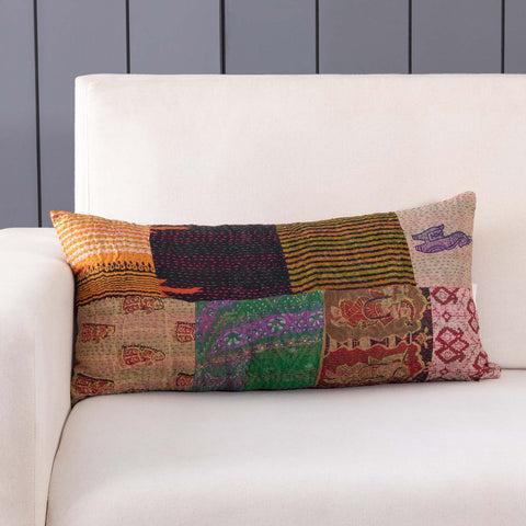 PatchWork Kantha Cushion Cover - 11X22