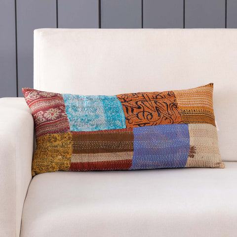 PatchWork Kantha Cushion Cover - 11X22