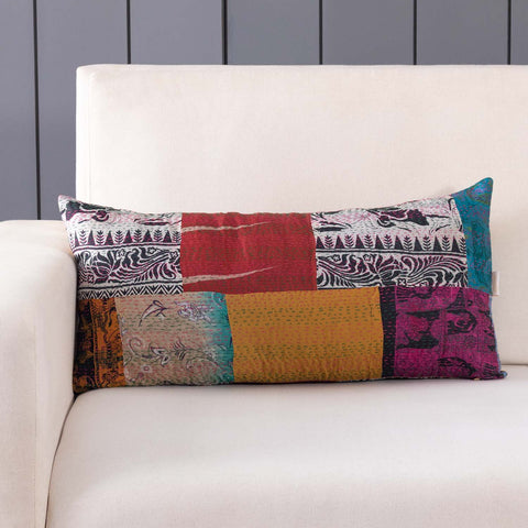 PatchWork Kantha Cushion Cover - 11X22