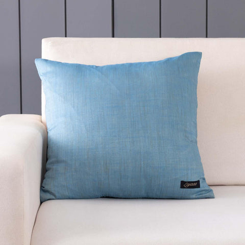 Kalamkari Cushion Cover, Blue, Floral Bells - Eyaas