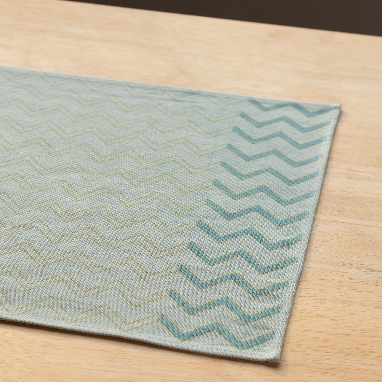 Hand Block Printed Cotton Table Mat - 13x18 Set of 2
