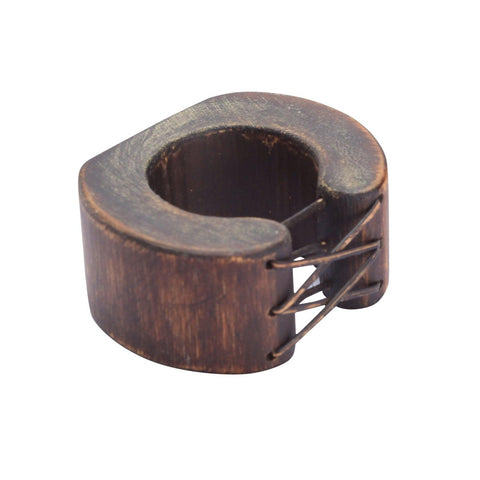 Naga-Inspired Burnt Wood Napkin Rings, Set of 6 - Eyaas