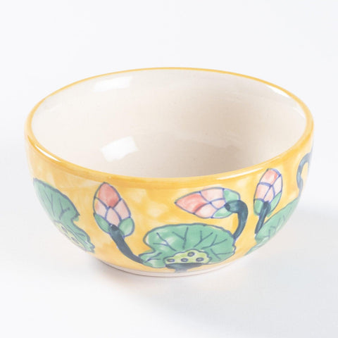 Water Lily Ceramic Cereal Bowl 5.5 Inch - Set of 2 - Eyaas
