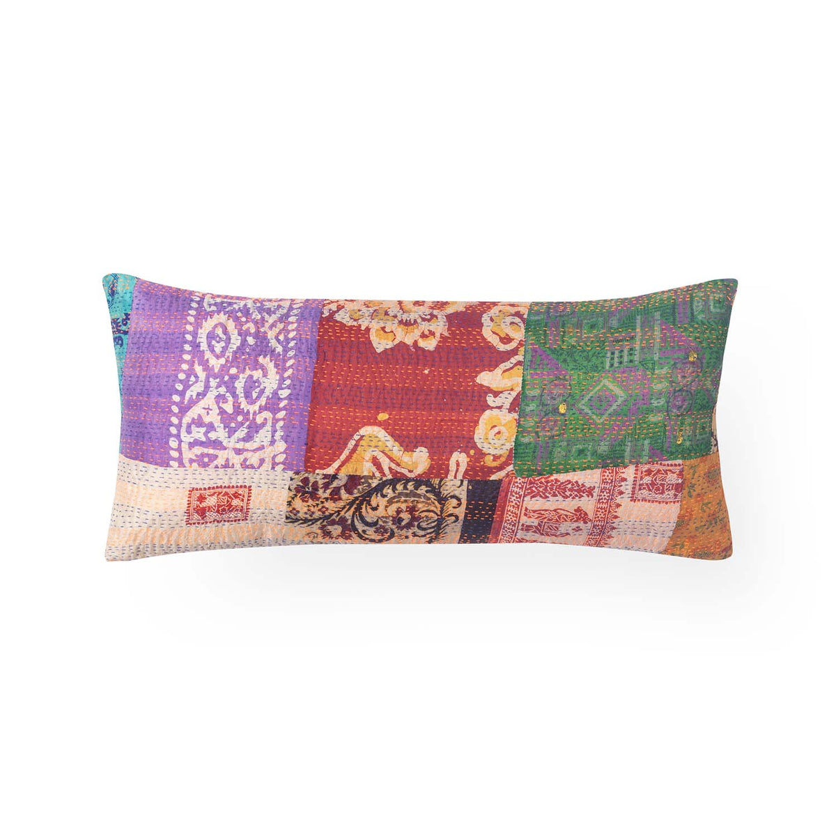 PatchWork Kantha Cushion Cover - 11X22