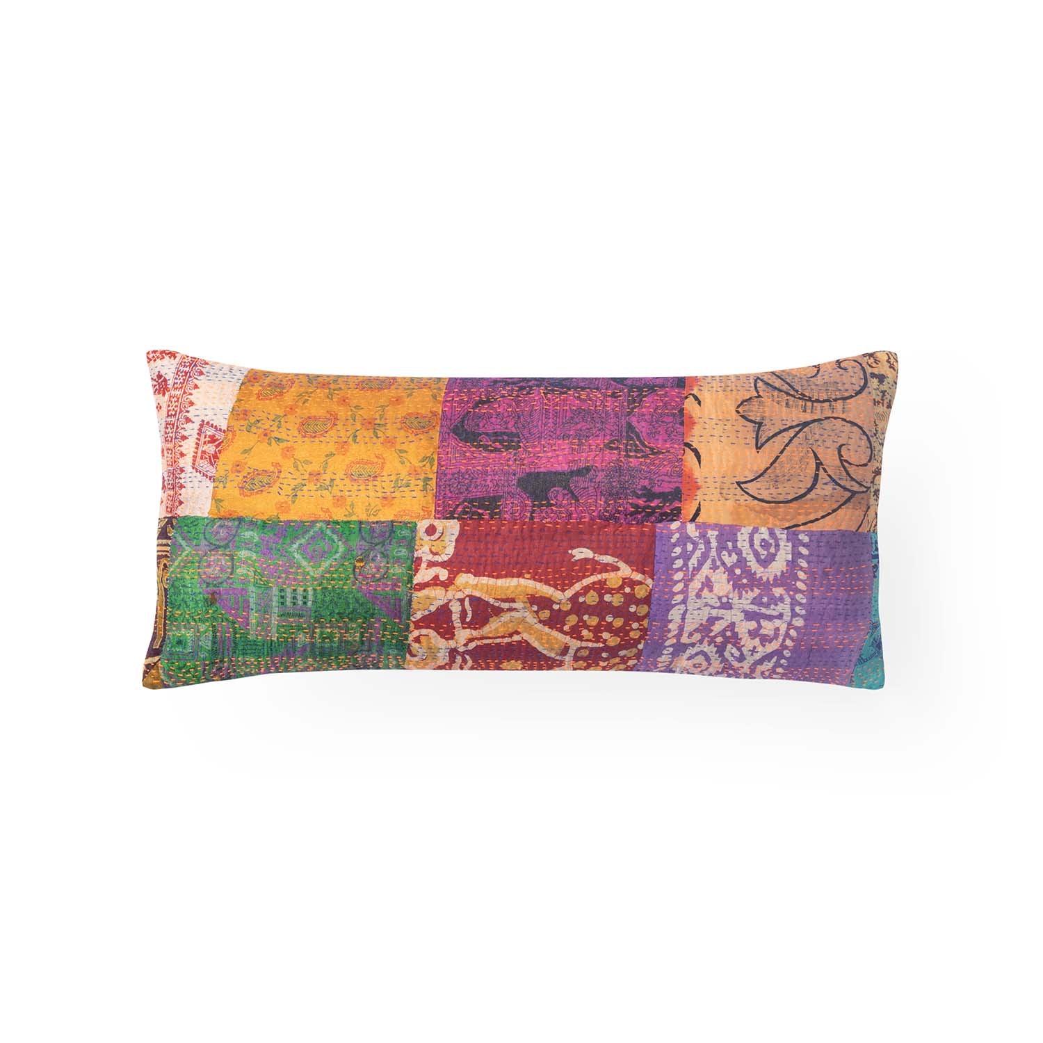 PatchWork Kantha Cushion Cover - 11X22