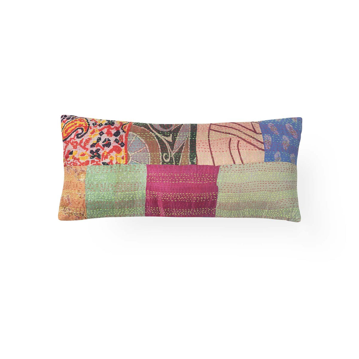 PatchWork Kantha Cushion Cover - 11X22