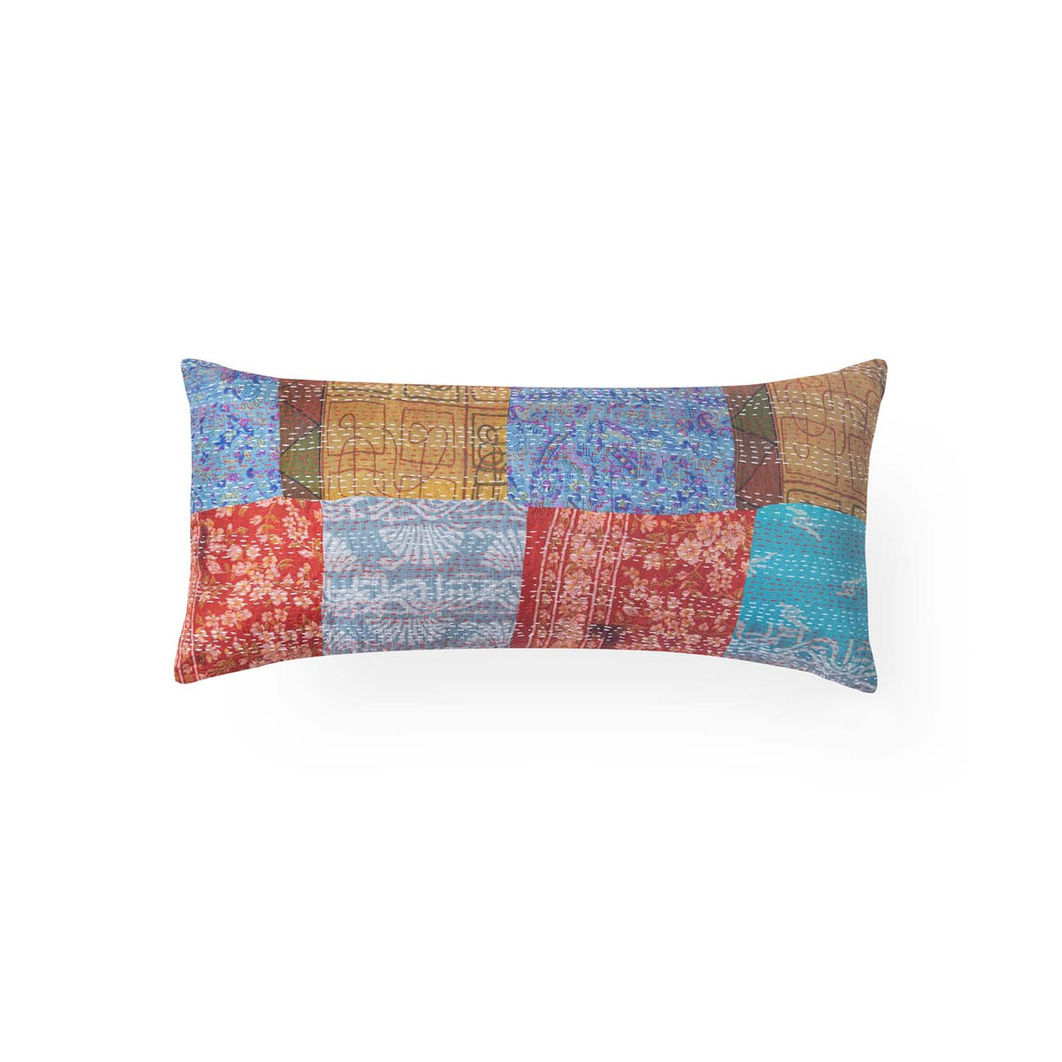 PatchWork Kantha Cushion Cover - 11X22