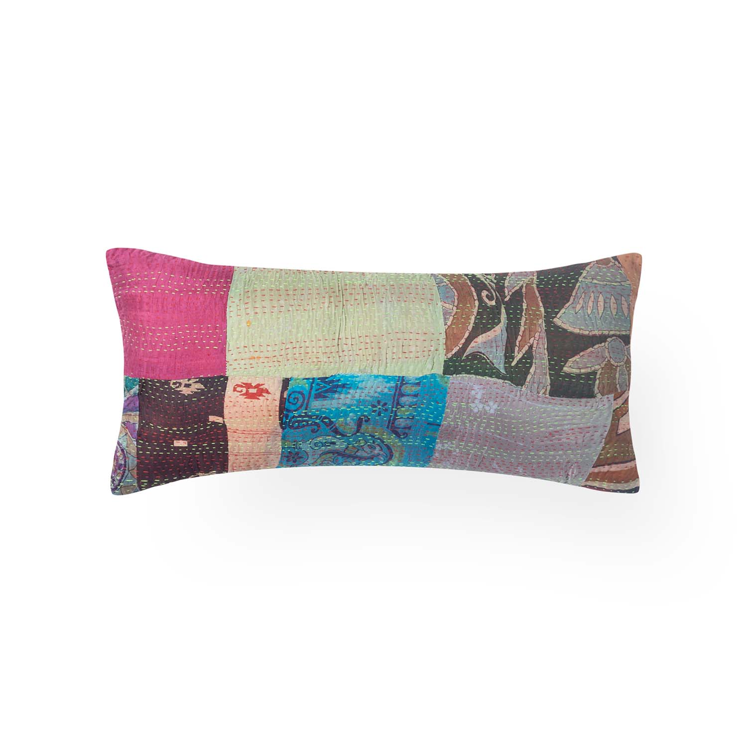 PatchWork Kantha Cushion Cover - 11X22