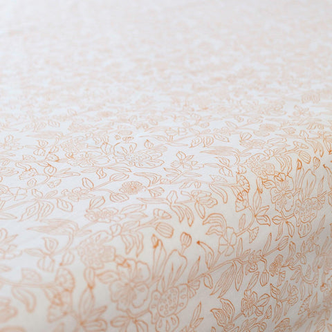 Orange Block Print King Bedsheet + Pillow Covers - Eyaas