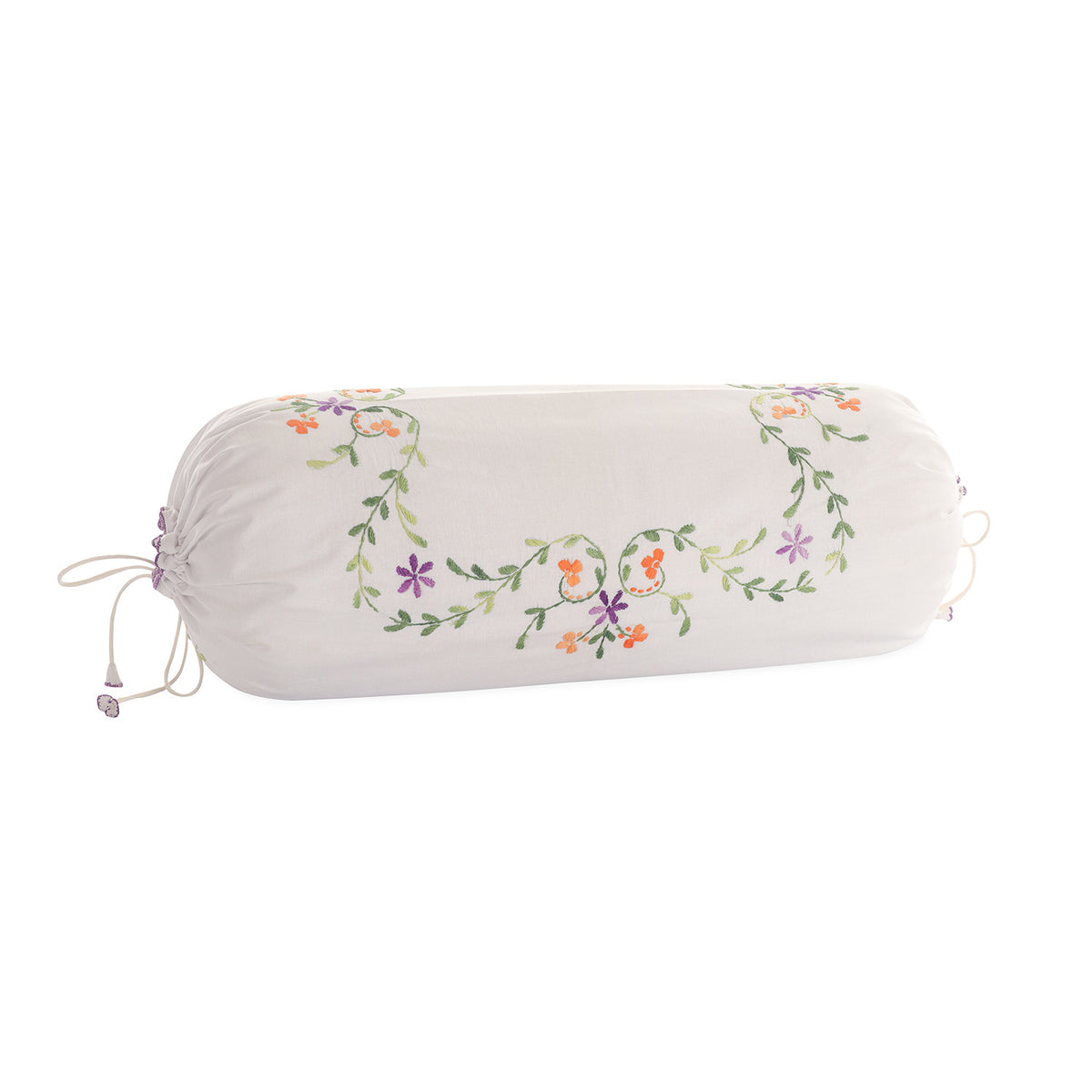 Hand Embroidered Bolster Cover - 30x10 SINGLE PC