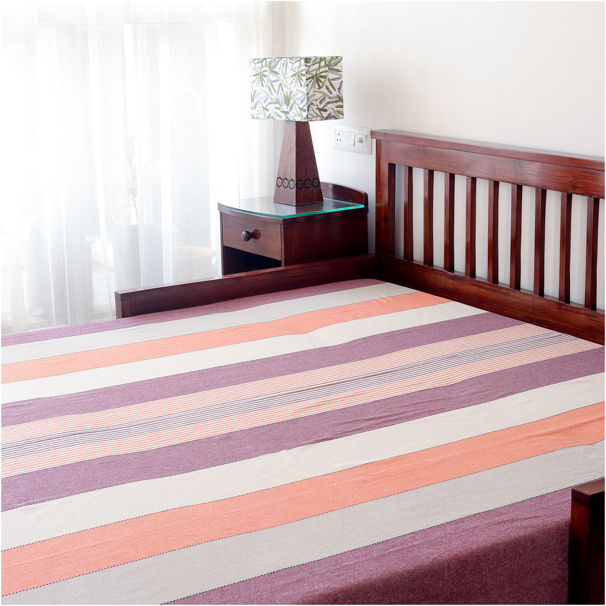 Handloom Cotton Bed Cover - 90x108
