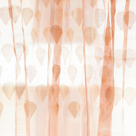 Chanderi Curtain - 9ft / 108 Inches, Teardrop, Pink - Eyaas