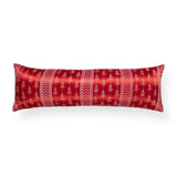 Handblock Printed Mashru Lumbar Cushion - 14x40