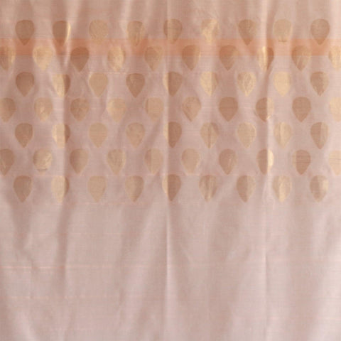 Chanderi Curtain - 7ft / 84 Inches, Teardrop, Pink - Eyaas