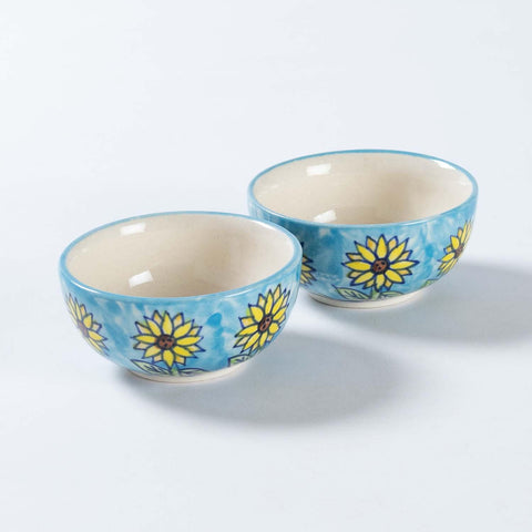 Sunflower Hand-Painted 6-Piece Ceramic Dinner Set - Eyaas