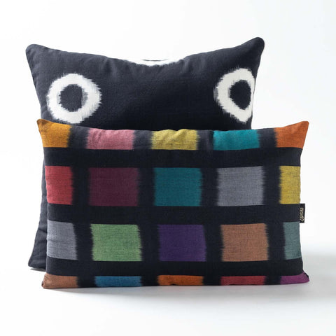 Ikat Cushion Covers Set of 2 – 18 & 12x18 inches Combo - Eyaas