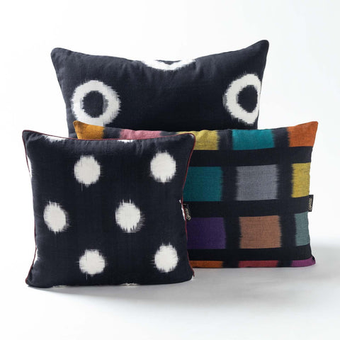 Ikat Cushion Covers Trio, 18, 12, 12x18 inches - Eyaas