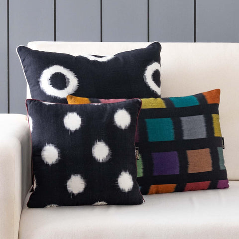 Ikat Cushion Covers Trio, 18, 12, 12x18 inches - Eyaas
