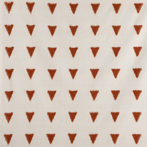 Upholstery Fabric White & Rust Ikat - Handloom 20x20 - Eyaas
