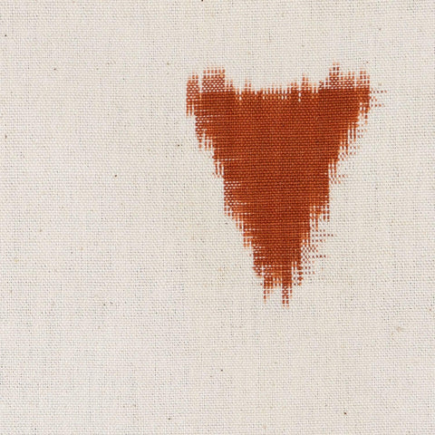 Upholstery Fabric White & Rust Ikat - Handloom 20x20 - Eyaas