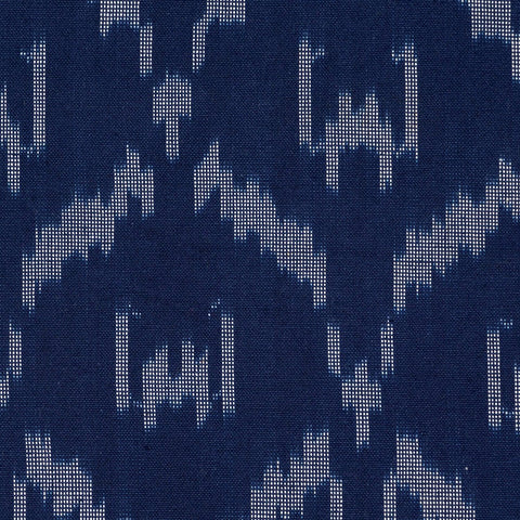 Upholstery Fabric Diamond Navy Blue & White - Ikat 20x20 - Eyaas