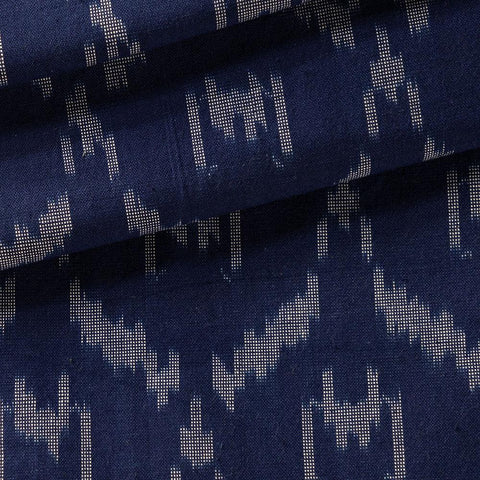 Upholstery Fabric Diamond Navy Blue & White - Ikat 20x20 - Eyaas