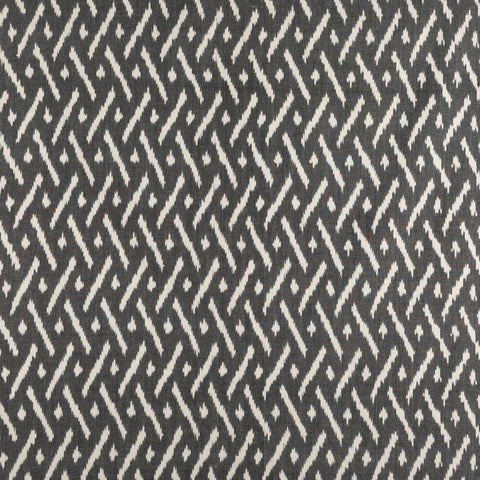 Upholstery Fabric Dark Grey & White Ikat, 20x20 - Eyaas
