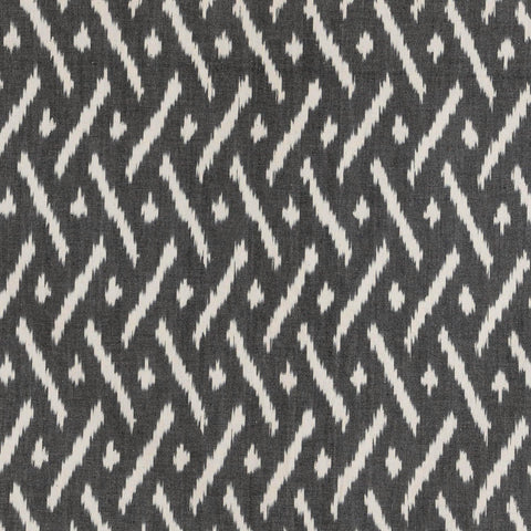 Upholstery Fabric Dark Grey & White Ikat, 20x20 - Eyaas
