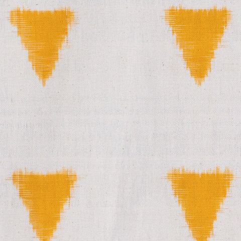 Upholstery Fabric White & Yellow - Handloom Ikat 20x20 - Eyaas