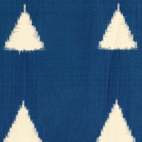 Upholstery Fabric Triangle Blue & White - Ikat 20x20 - Eyaas