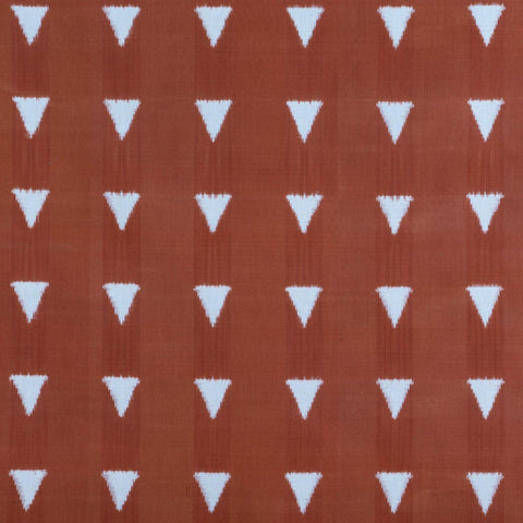 Upholstery Fabric Rust & White - Ikat Cotton 20x20 - Eyaas