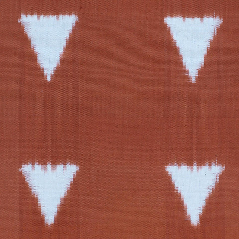 Upholstery Fabric Rust & White - Ikat Cotton 20x20 - Eyaas